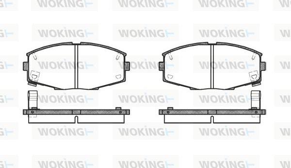 Woking P3253.04 - Bremžu uzliku kompl., Disku bremzes adetalas.lv