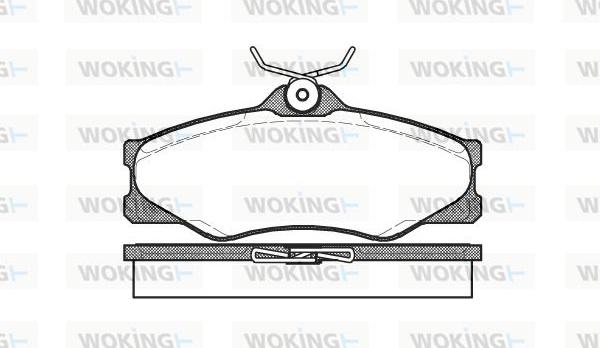 Woking P3233.00 - Bremžu uzliku kompl., Disku bremzes adetalas.lv