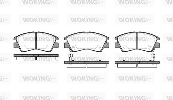 Woking P3753.02 - Bremžu uzliku kompl., Disku bremzes adetalas.lv