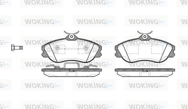 Woking P3763.20 - Bremžu uzliku kompl., Disku bremzes adetalas.lv