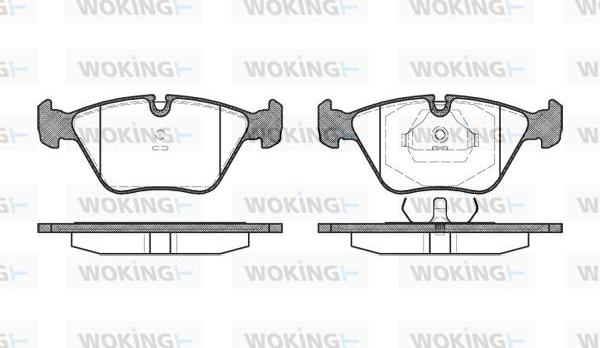 Woking P3703.00 - Bremžu uzliku kompl., Disku bremzes adetalas.lv