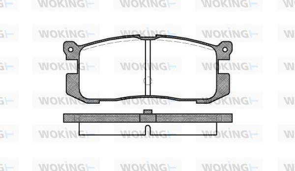 Woking P3723.00 - Bremžu uzliku kompl., Disku bremzes adetalas.lv