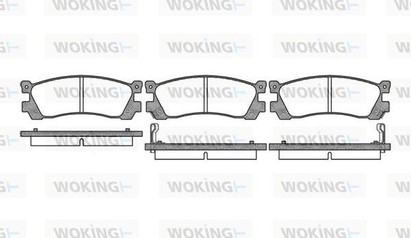 Woking P2993.12 - Bremžu uzliku kompl., Disku bremzes adetalas.lv