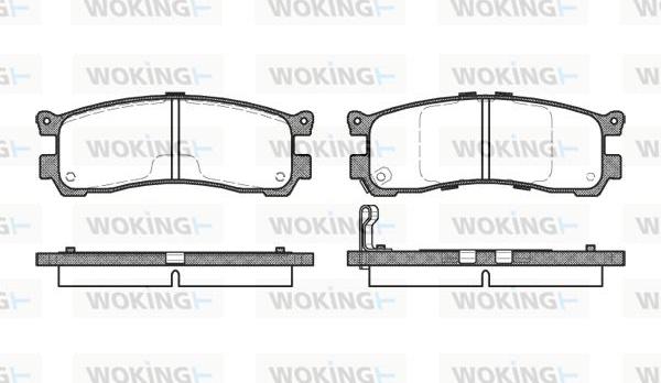 Woking P2993.21 - Bremžu uzliku kompl., Disku bremzes adetalas.lv