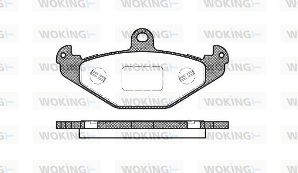 Woking P2453.20 - Bremžu uzliku kompl., Disku bremzes adetalas.lv