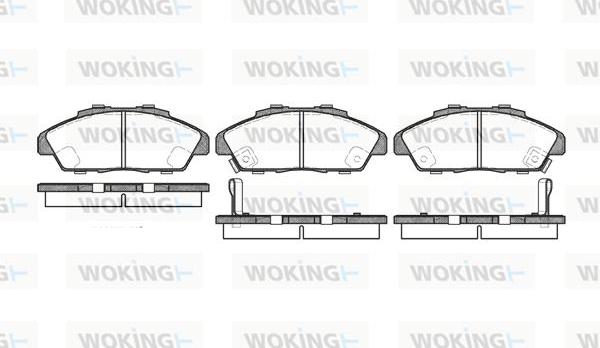 Woking P2413.02 - Bremžu uzliku kompl., Disku bremzes adetalas.lv