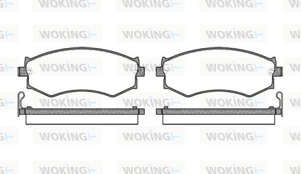 Woking P2503.04 - Bremžu uzliku kompl., Disku bremzes adetalas.lv