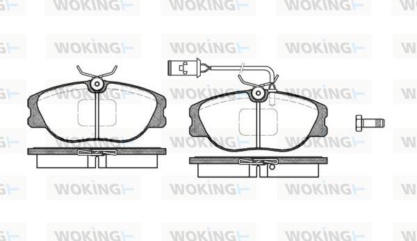 Woking P2053.02 - Bremžu uzliku kompl., Disku bremzes adetalas.lv