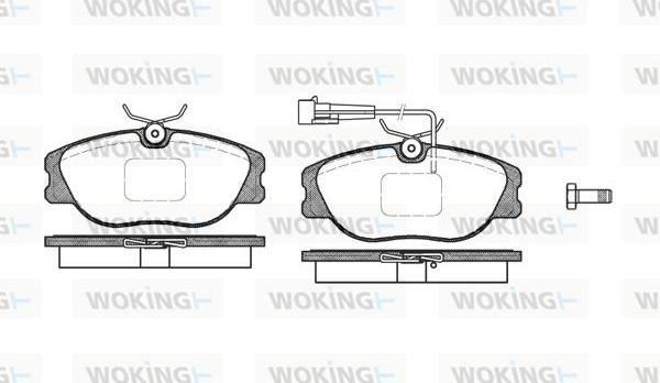 Woking P2053.31 - Bremžu uzliku kompl., Disku bremzes adetalas.lv