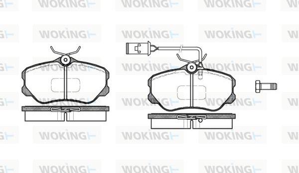 Woking P2033.12 - Bremžu uzliku kompl., Disku bremzes adetalas.lv