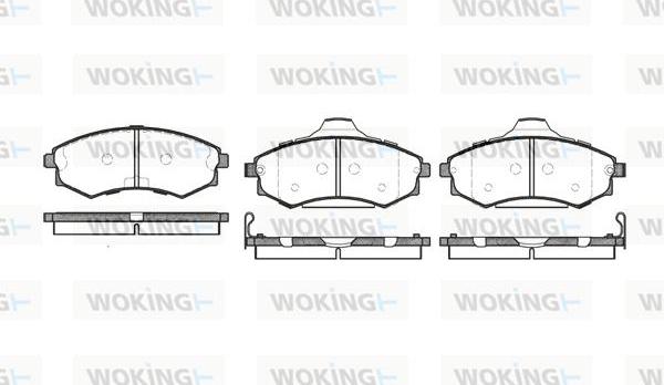 Woking P2183.82 - Bremžu uzliku kompl., Disku bremzes adetalas.lv