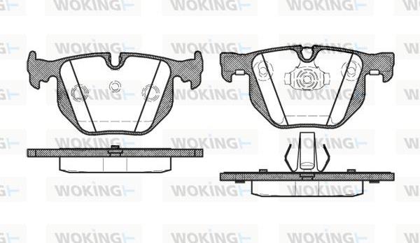 Woking P2813.40 - Bremžu uzliku kompl., Disku bremzes adetalas.lv