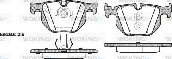 Woking P2813.61 - Bremžu uzliku kompl., Disku bremzes adetalas.lv