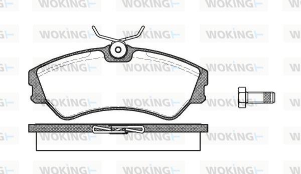 Woking P2833.00 - Bremžu uzliku kompl., Disku bremzes adetalas.lv