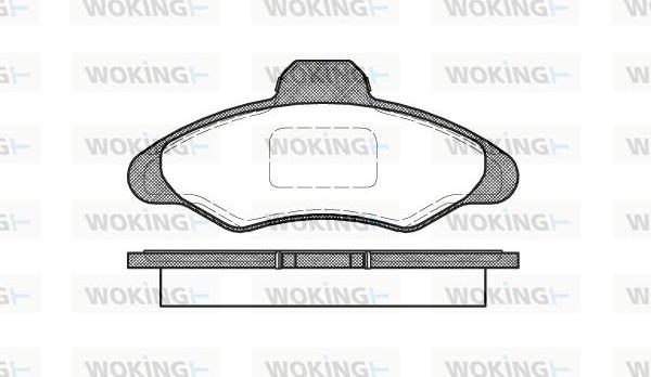 Woking P2313.00 - Bremžu uzliku kompl., Disku bremzes adetalas.lv