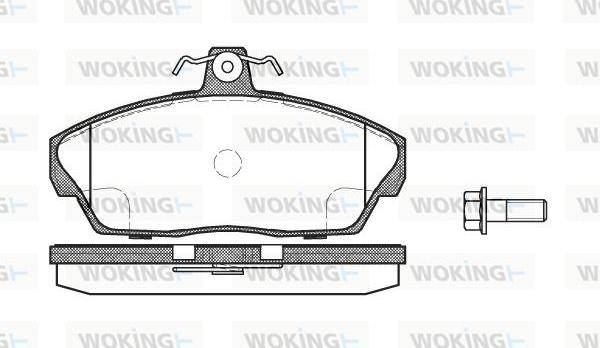 Woking P2373.10 - Bremžu uzliku kompl., Disku bremzes adetalas.lv