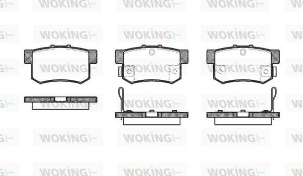 Woking P2253.32 - Bremžu uzliku kompl., Disku bremzes adetalas.lv