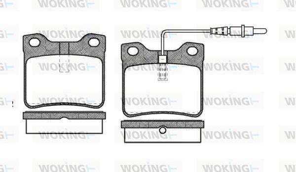 Woking P2213.22 - Bremžu uzliku kompl., Disku bremzes adetalas.lv