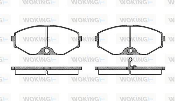 Woking P2753.02 - Bremžu uzliku kompl., Disku bremzes adetalas.lv