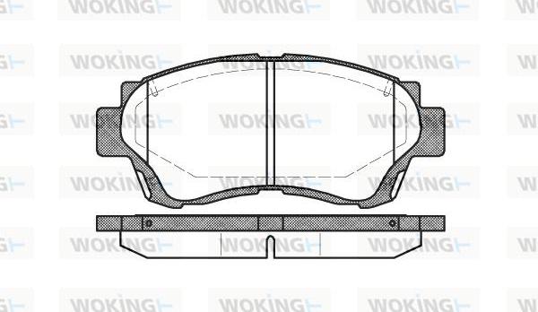 Woking P2703.00 - Bremžu uzliku kompl., Disku bremzes adetalas.lv