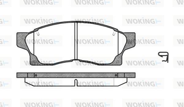 Woking P2773.00 - Bremžu uzliku kompl., Disku bremzes adetalas.lv