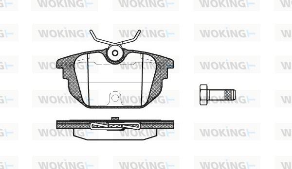 Woking P7923.00 - Bremžu uzliku kompl., Disku bremzes adetalas.lv