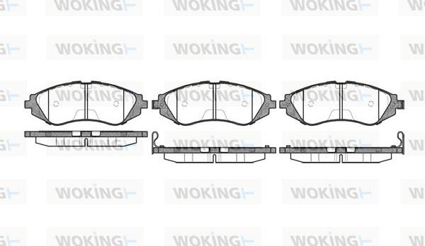 Woking P7453.02 - Bremžu uzliku kompl., Disku bremzes adetalas.lv