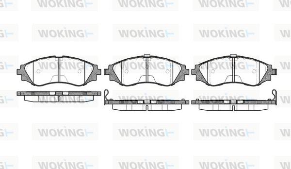 Woking P7453.12 - Bremžu uzliku kompl., Disku bremzes adetalas.lv