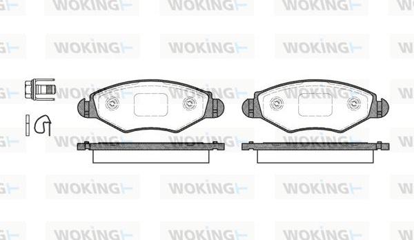 Woking P7433.20 - Bremžu uzliku kompl., Disku bremzes adetalas.lv