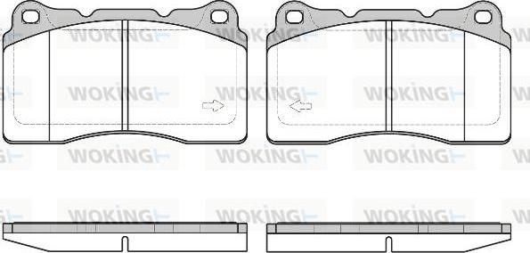 Woking P7663.40 - Bremžu uzliku kompl., Disku bremzes adetalas.lv