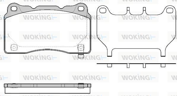 Woking P7663.64 - Bremžu uzliku kompl., Disku bremzes adetalas.lv