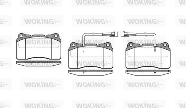 Woking P7663.02 - Bremžu uzliku kompl., Disku bremzes adetalas.lv