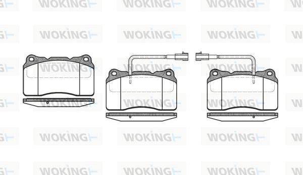 Woking P7663.22 - Bremžu uzliku kompl., Disku bremzes adetalas.lv