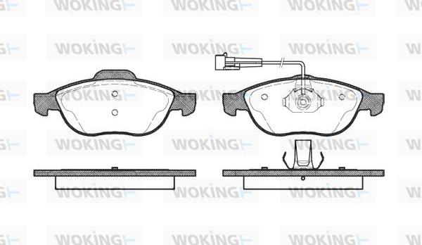 Woking P7603.02 - Bremžu uzliku kompl., Disku bremzes adetalas.lv