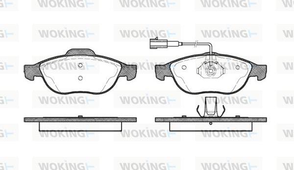 Woking P7603.22 - Bremžu uzliku kompl., Disku bremzes adetalas.lv