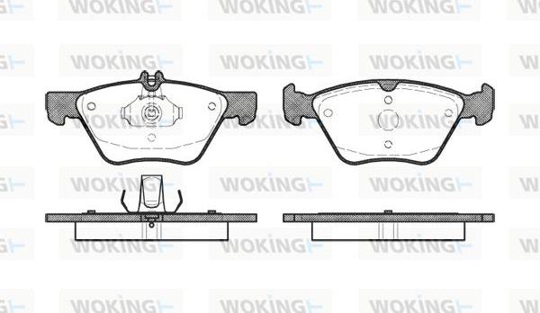 Woking P7013.00 - Bremžu uzliku kompl., Disku bremzes adetalas.lv