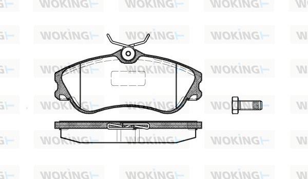 Woking P7343.00 - Bremžu uzliku kompl., Disku bremzes adetalas.lv