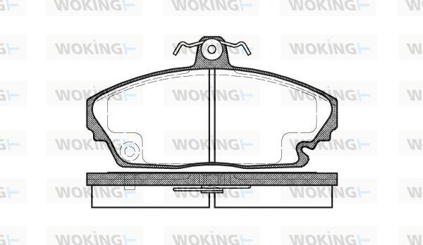 Woking P7353.00 - Bremžu uzliku kompl., Disku bremzes adetalas.lv