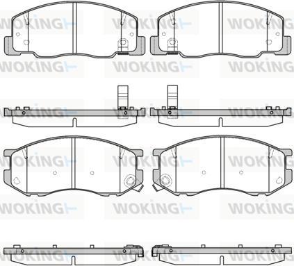 Woking P7363.04 - Bremžu uzliku kompl., Disku bremzes adetalas.lv