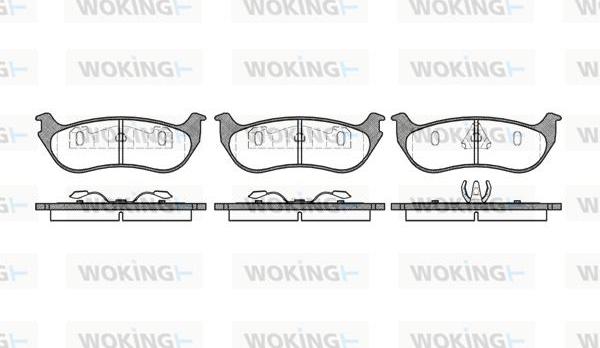 Woking P7283.75 - Bremžu uzliku kompl., Disku bremzes adetalas.lv