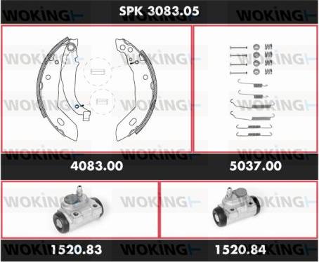 Woking SPK 3083.05 - Bremžu loku komplekts adetalas.lv