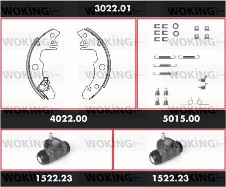 Woking SPK 3022.01 - Bremžu loku komplekts adetalas.lv