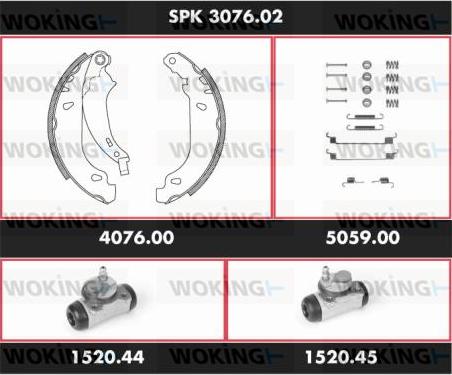 Woking SPK 3076.02 - Bremžu loku komplekts adetalas.lv