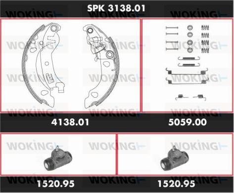 Woking SPK 3138.01 - Bremžu loku komplekts adetalas.lv