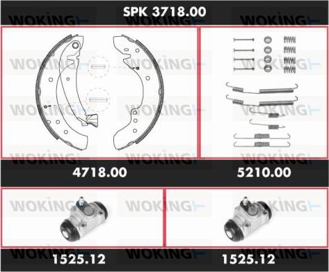 Woking SPK 3718.00 - Bremžu loku komplekts adetalas.lv