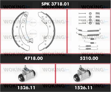 Woking SPK 3718.01 - Bremžu loku komplekts adetalas.lv