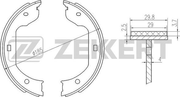 Zekkert BK-4443 - Bremžu loku komplekts adetalas.lv