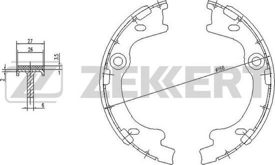 Zekkert BK-4454 - Bremžu loku komplekts adetalas.lv