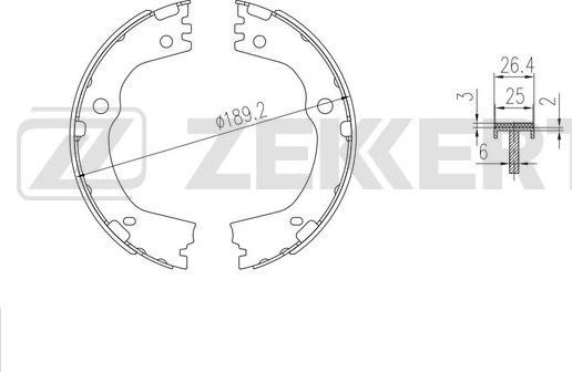 Zekkert BK-4012 - Bremžu loku komplekts adetalas.lv