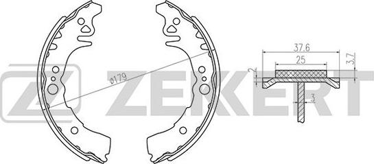 Zekkert BK-4086 - Bremžu loku komplekts adetalas.lv